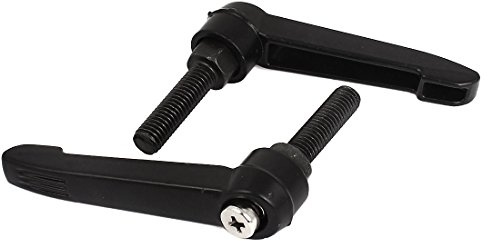 sourcing map M8 x 30mm Gewinde Verstellbare Klemmhebel Griff Handgriff verstellbarer Griff – Schwarz 2 Stück