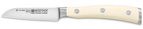 Wüsthof Gemüsemesser 4 cm Klinge, Classic Ikon Crème (4006-0), scharfes Kochmesser, optimale Balance durch Doppelkropf, weißer Griff