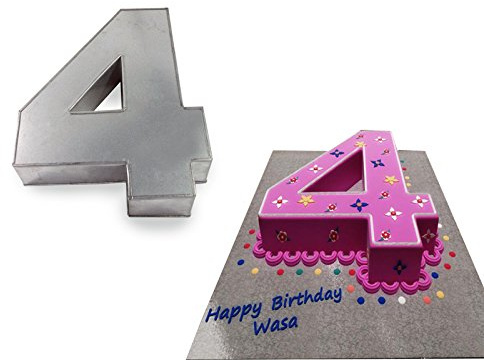 The Cakes World Small Number Birthday Wedding Anniversary Cake Tin – 10” x 8” (2.5” deep) (4)
