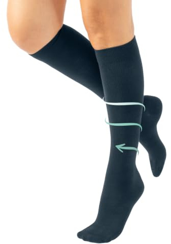 CALZITALY Gambaletti Compressione Graduata Media | Calzino Contenitivo 14-16 Mmhg | Calze Unisex In Cotone || S M L Xl Xxl ||