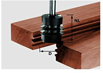 Festool Verleimfräser HW S8 D34/NL32 für Oberfräse | Hartmetall-Fräser für Massivholz – Schaft 8 mm, Durchmesser 34 mm, Schneidlänge 32 mm