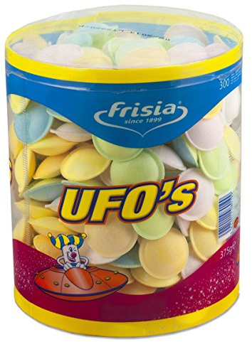 Rose Marketing UK UFO's Sherbert gefüllte Fliegende Untertassen, Trommel, 300 Stück