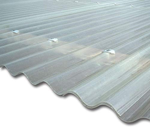 OEM SYSTEMS Vetroresina Ondulata in Rotolo colore Neutro Altezza 100 cm lunghezza 30 Mt