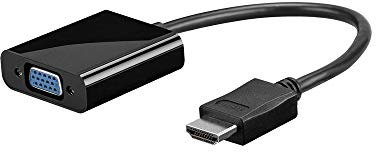 Goobay 68793 HDMI till VGA-adapter för Full HD 1080p @ 60Hz/HDMI till VGA adapterkabel konverterad HDMI till VGA signal analog/bildskärmskabel svart