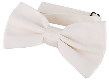 DonDon Fliege Schleife Elfenbein bereits gebunden verstellbar