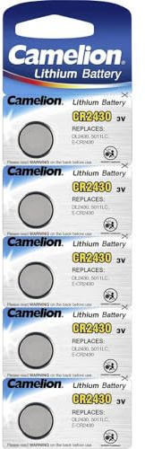 Camelion 13005430 - Lithium Knopfzellen-Batterie CR2430 mit 3 Volt, 5er Set, Kapazität 270 mAh, für verschiedenste Geräte- und Verbraucheranforderungen