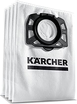 Kärcher Original Vliesfilterbeutel KFI 487: 4 Stück, 2-lagig, extrem reißfest und robust, passgenau für die Kärcher Nass-/Trockensauger