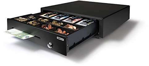 Safescan LD-4141 Light-Duty Kassenschublade mit 4 Fächern für Banknoten und 8 für Münzen - Kassenlade mit RJ-12 Anschluss (z.B. Registrierkasse) - Zuverlässige Kassenschublade von 41 x 41,5 x 11,5 cm