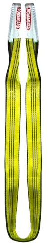 PONSA 3t-1m. Élingue Plate Double Bande avec Boucles, 3000 kg - 1 mètre, avec Traitement PONSAGARD Contre coupures et abrasions. 030191001108.
