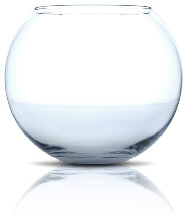 Amtra Crystal Globe - Boccia per pesci in vetro trasparente, Acquario Pesce Rosso, soffiato a mano, 30 CM