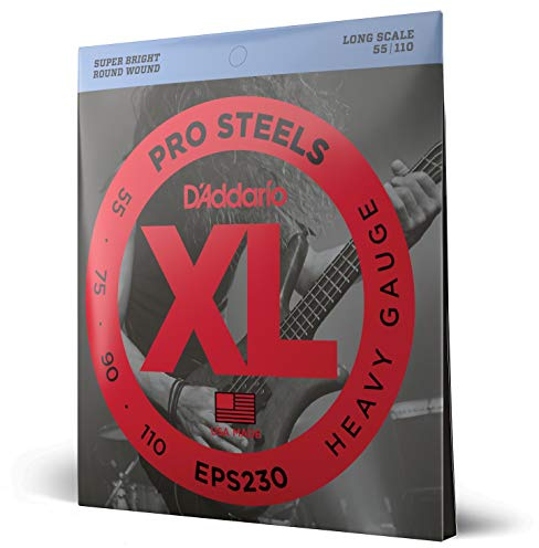 D'Addario XL ProSteels basgitarrsträngar – EPS230 – lång skala – tung, 40-95