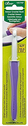 Clover 10mm Purple Plastic Crochet Hook CL1057