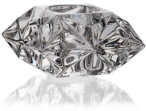 Kerzenhalter Votiv Teelichthalter Glas Bleikristall 9x9 cm transparent