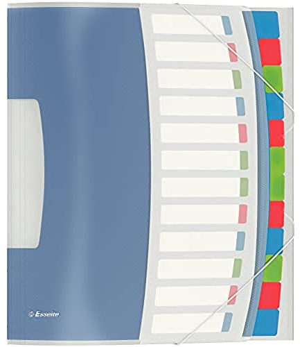 Esselte 624030 Ordnungsmappe VIVIDA, A4, PP, 12 Fächer, mehrfarbig