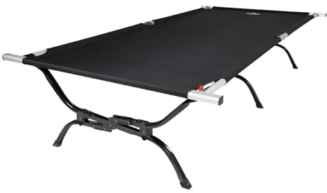 TETON Sports Outfitter XXL Campingbett Limited Edition mit patentiertem Schwenkarm Erwachsene, Schwarz, Camp Cot | 86 x 45