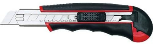 Wedo 78418 Cutter Autoload (18mm, inklusiv 6 Klingen im Magazin) rot/schwarz