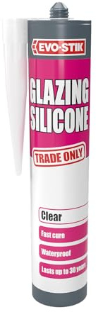 EVO-STIK Glazing Silicone Sealant Clear - 280ml - For all Types of Glazin | Waterproof seal - UV Resistant