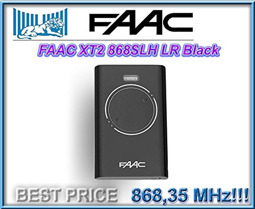 FAAC XT2 868 SLH LR schwarz. Funkfernbedienung, 868 MHz Rolling Code Fernbedienung. Transmitter für Garagentor Automatisierung.