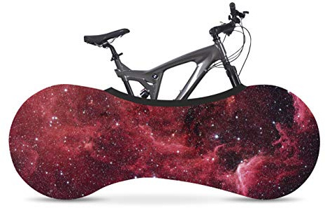 Velo Sock Cykel inomhusöverdrag för förvaring och transport, elastiskt smutsskyddstyg, cykelresskydd med snäppfästen, flera mönster, snyggt tillbehör – Stardust