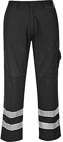 Portwest Iona Safety Trousers, colorBlack talla Large S917BKRL