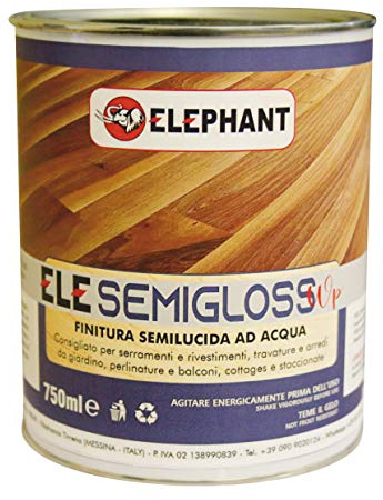 Vernice trasparente per legno all'acqua semilucida ELE SEMIGLOSS WP (750 ML)