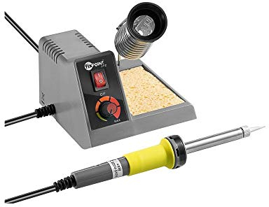 Goobay 51091 Analoge Lötstation AP2 / 48W Analoges Lötkolben Set / Einstellbare Temperatur 150 - 450 Grad / Feine Lötspitze Löten / Soldering Station