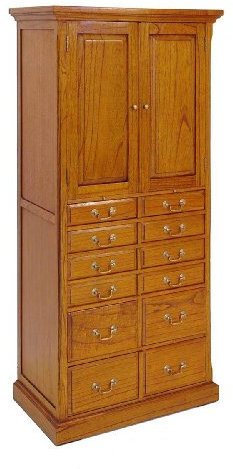Antike Fundgrube Kommode Schrank Computerschrank mit ausziehbaren Schreibflächen aus Mahagoni (1070)