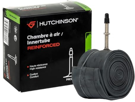 HUTCHINSON - Chambre À Air - VTT - Renforcé - Résistance Et Anti-Crevaison - Valve Presta - Épaisseur 1.2 mm - 48 MM - 26 x 1,70-2,35, Noir