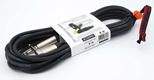 X-LEAD IC35PN060BK série PLATINUM, câble pour instruments professionnels de haute qualité pour guitare/basse/claviers - Jack/Jack - connecteurs NEUTRIK - (6 m, noir) - MADE IN ITALY By INCO