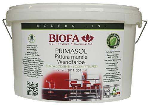 BIOFA 3011 Pittura murale naturale bianca “Primasol” per interni 1 l