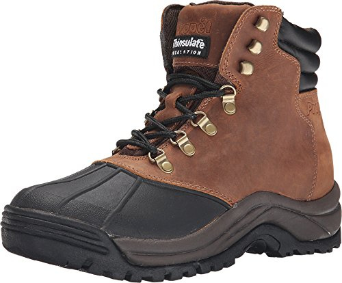 Propét mens Blizzard Mid Lace Snow Boot, Brown/Black, 9.5 XX-Wide US