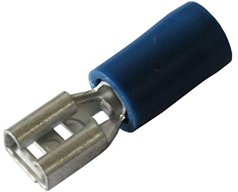 All Trade Direct 20 x Blue 4.8mm Female Spade Connector Push On Car Radio Speaker Crimp Terminal