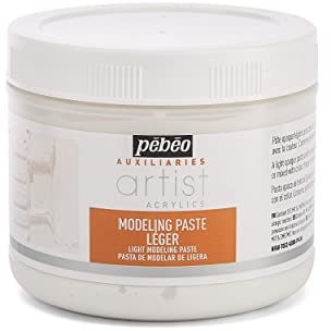 Pebeo 521800 500 ml Light Modeling Paste, White