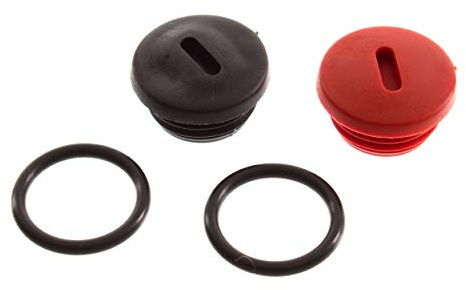 MZA Meyer-Zweiradtechnik 60065 Set Verschlussschraube Inklusiv 2X O-Ring zum Kupplungsdeckel für S51, S53, S70, S83, SR50, SR80, KR51/2, Schwarz/Rot