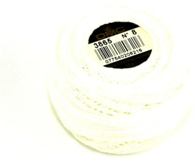 DMC Baumwolle Perle Gewinde Größe 8 Made in Germany 3865 – Pro 10 Gramm Ball + Gratis Minerva Crafts Craft Guide