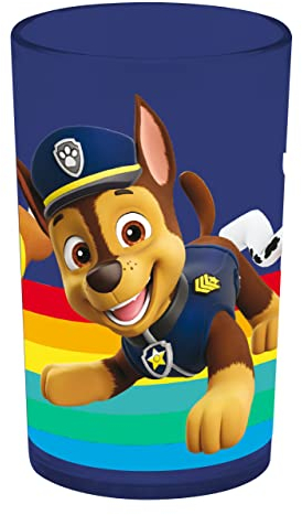PAW PATROL p:os 29964049 Bicchiere per bambini, motivo, riutilizzabile, con circa 250 ml di capacità, contenitore per bevande fredde