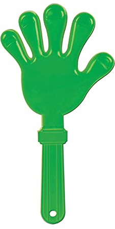 Beistle 60940-G - Giant Hand Clapper - 15 Inches - Green- Pack of 12