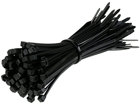 100 X Black Cable Ties 100Mm X 2.5Mm Zip Tie Bases All Sizes