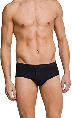 Schiesser Herren Slip 005128, Gr. 5 (M), Schwarz (000-schwarz)