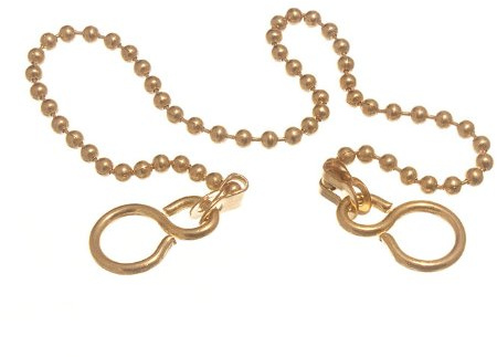 ONESTOPDIY.COM Bassinwanne Kugelkette aus poliertem Gold-Messing Kugel-Stecker für 12-Zoll-300mm Abflussstopper