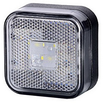 BUL BARS 1 Stuck x 4 SMD LED Weiß Begrenzungsleuchte Seitenleuchte 12V 24V mit E-Prüfzeichen Umrissleuchte Anhänger Wohnwagen Auto LKW PKW KFZ Lampe Leuchte Licht