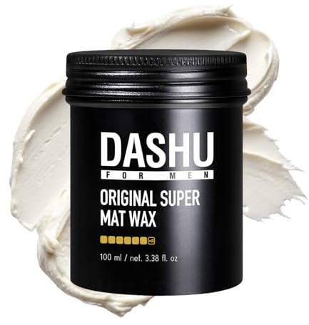 DASHU Hair Wax for Men 3.38 fl oz - Korean Matte Wax Strong Hold, Premium Original Super Mat Hair Styling Wax, No Shine, Easy Wash, Men's Grooming