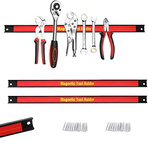 COSTWAY Tiras Magnética para Herramientas Barra de Herramientas Banda Soporte para Garaje Taller (3 x 46cm)