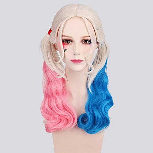 GHK Batman Selbstmordkommando Harley Quinn Harleen Quinzel Cosplay Perücke Kunsthaar Halloween Kostüm Pferdeschwanz Perücken Für Frauen Perucas PL-600