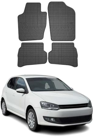 OMAC Fußmatten für VW Polo 2009-2017 Gummi 4tlg Schwarz