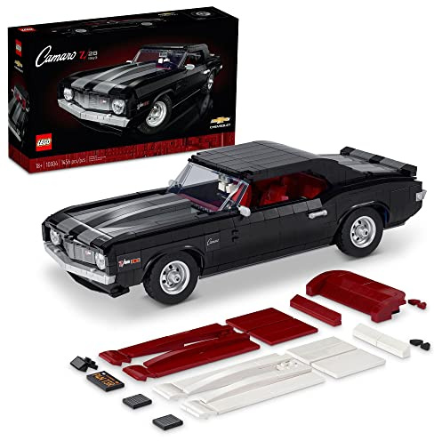 Lego Icons 10304-1969 Chevrolet Camaro Z28 Noir 3 en 1 (1456 pièces)