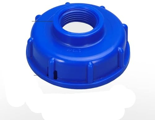 S60*6 Rosca gruesa a 1/2'' 3/4'' 1'' Adaptador de tanque IBC Manguera de jardín Accesorios divididos para tanque de agua de 1000L Manguera de jardín-24 mm azul