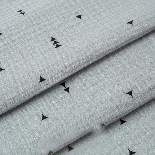 SUKORI 50/100 cm x 135 cm Baumwolle Muster Doppel Gaze Weichen Stoff DIY Nähen Stoff für Baby Decke Kleidung