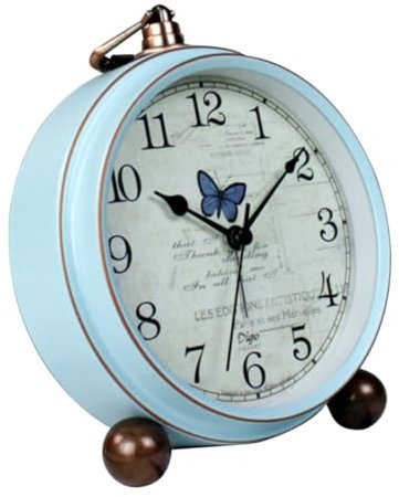 Zerodeko 1Stk Mittelmeer-Wecker Tischdekoration Uhr Schlafzimmer Tischuhren nautische Tischuhr Kinderwecker Bürodekoration Vintage Uhr Pastorale Uhr runden Dekorationen