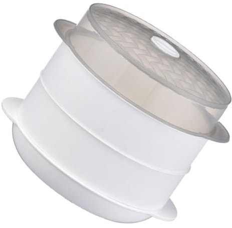 FUNOMOCYA Estuche Vapor Microondas Vaporera De Doble Capa Utensilios De Cocina Fácil De Limpiar